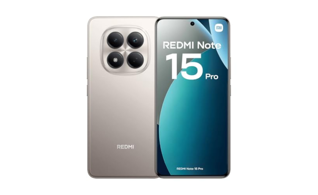 Xiaomi REDMI Note 15 Pro 4G – 120Hz AMOLED Display, 200MP OIS Camera, 12GB RAM, 512GB Storage, 6500mAh Battery, Titanium Color (MZB0MGMEU)